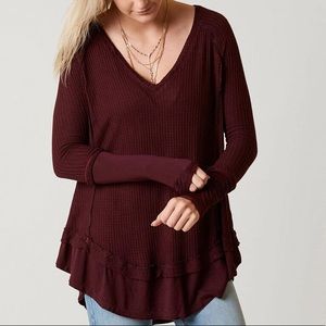 FP Laguna Wine Thermal Top FREE PEOPLE Small